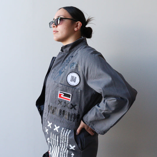 1. Tāwharau Collection vIII _ Mana Motuhake - OVERALLS - Grey #95