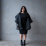 Long-Sleeved Dress, Black - Matariki