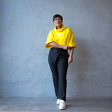 Linen Wrap Pant, black - Matariki