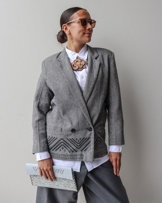 ARA - BLAZER - TC Black & Grey weave #443