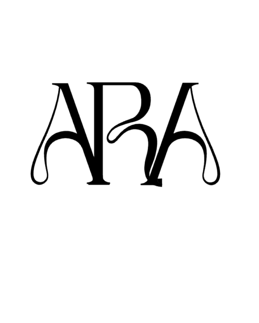 Black stylized serif letters spelling 'ARA' centered on a plain white background.