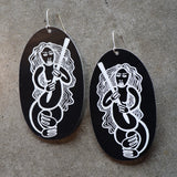 Earrings Black, Mana Motuhake wahine