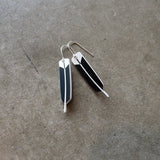 Earrings Black, Huia feather