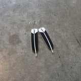 Earrings Black, Huia feather