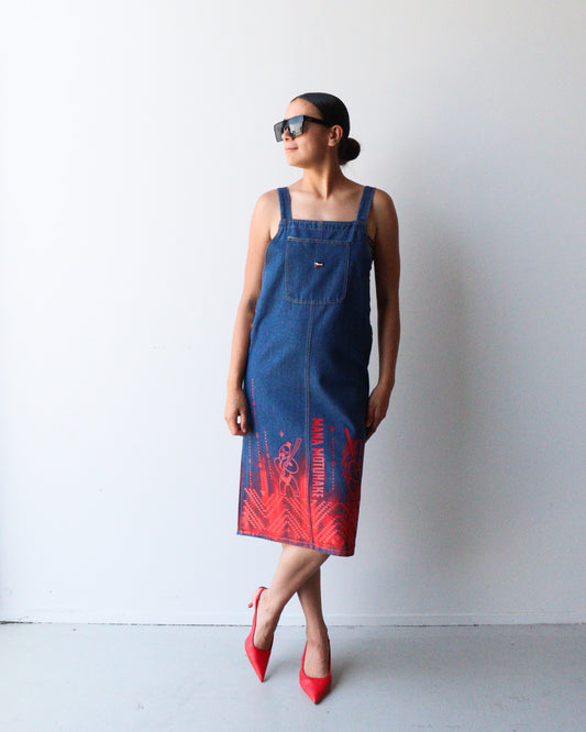 1. Tāwharau Collection Vol. VI_ Mana Motuhake DRESS - Denim #210