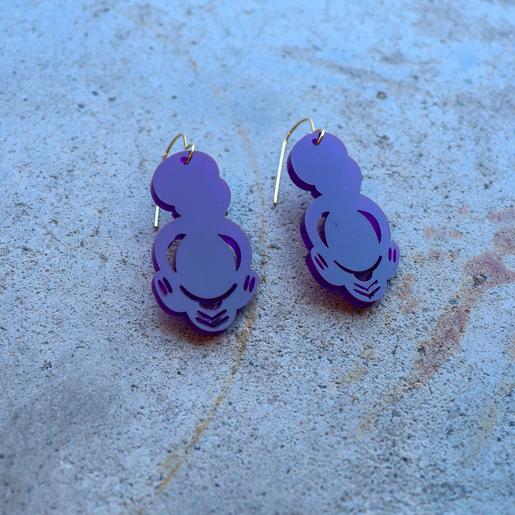 Earrings Purple, Hei Tiki