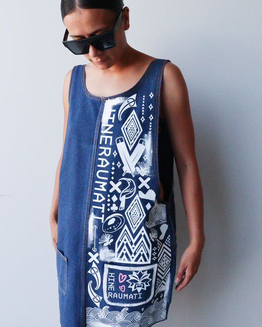 1. Tāwharau Collection Vol. VI_ Raumati DRESS - Denim #212