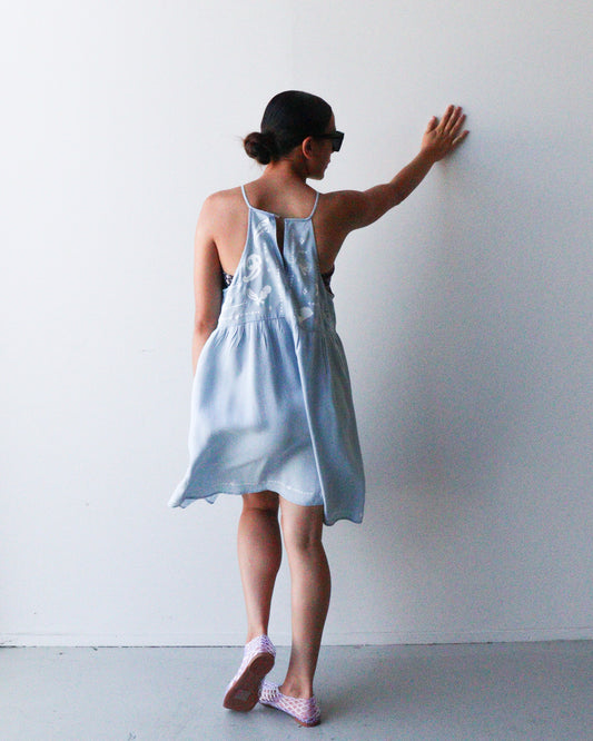 1. Tāwharau Collection Vol. VI_ Raumati DRESS - Denim #218