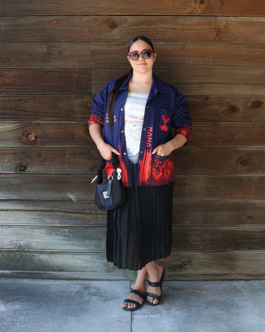 1. Tāwharau Collection Vol. VI_ Mana Motuhake JACKET - Blue #237