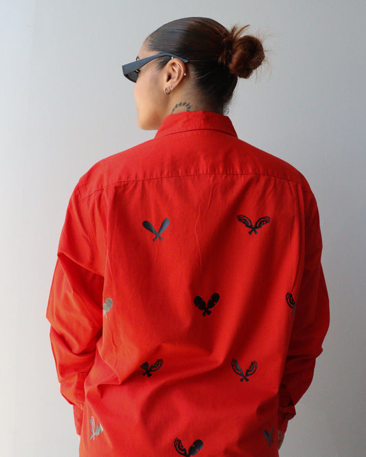 1. Tāwharau Collection Vol. VI_ Mana Motuhake SHIRT - Red #234