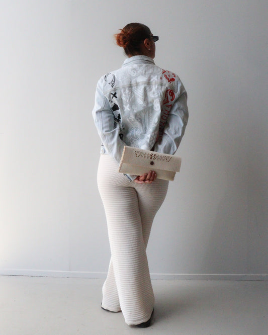 1. Tāwharau Collection Vol. VI_ Mana Motuhake JACKET - Denim #238