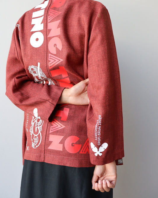 1. Tāwharau Collection Vol. VII_ Tino JACKET - Red #253