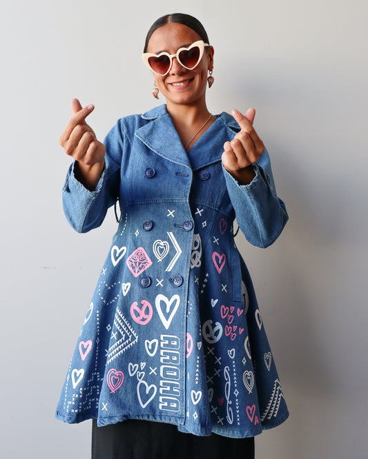 1. Tāwharau Collection Vol. VII_ Aroha JACKET - Denim #275