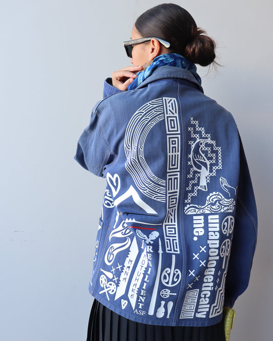 1. Tāwharau Collection Vol. II_ Ko Au Tēnei JACKET - Blue #312