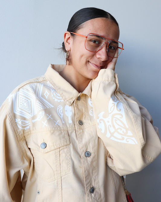 1. Tāwharau Collection Vol. II_ Ko Au Tēnei JACKET - Cream #298