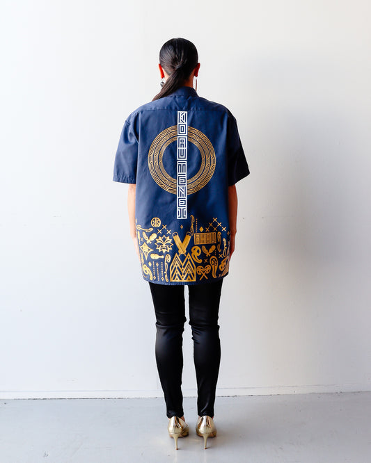1. Tāwharau Collection Vol. II_ Ko Au Tēnei SHIRT - Navy #313