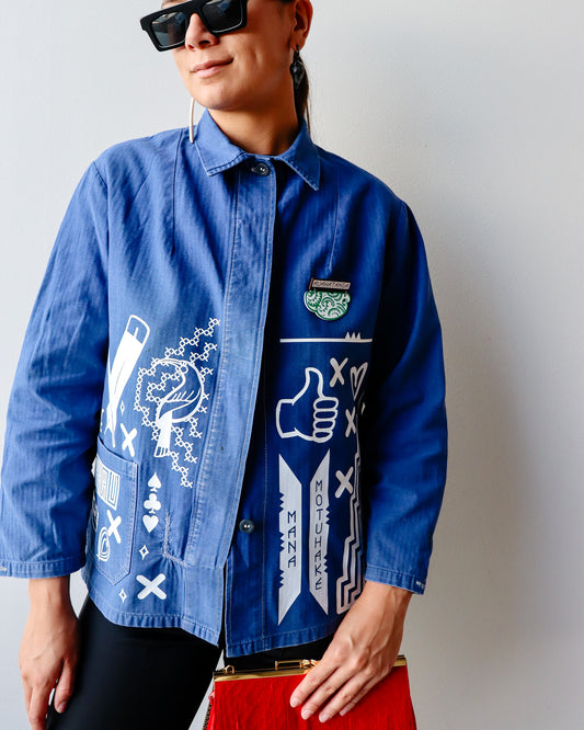 1. Tāwharau Collection Vol. II_ Ko Au Tēnei JACKET - Blue #311