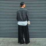 Crop Cardigan, grey - Ngutu Kākā