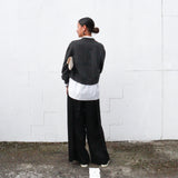Crop Cardigan, grey - Ngutu Kākā