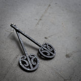 Earrings STATEMENT, Black Glitter - Mangopare