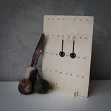 Earrings STATEMENT, Black Glitter - Mangopare