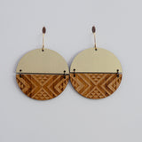 Earrings Bamboo Gold, Split Tāniko II