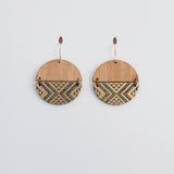 Earrings Bamboo Gold, Split Tāniko I