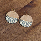 Earrings Bamboo Gold, Split Tāniko I