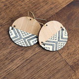 Earrings Bamboo Gold, Split Tāniko I