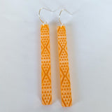 Earrings Orange Tint, Niho Taniwha Long