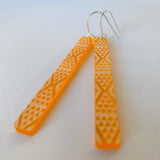 Earrings Orange Tint, Niho Taniwha Long