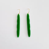 Earrings Green, Matariki Oval