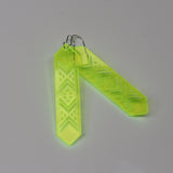 Earrings NEON Yellow, Tāniko