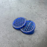 Earrings Blue Tint, Taki Rua Circle