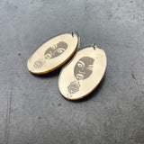 Earrings gold mirror, Hineraumati