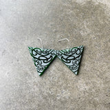 Earrings Green tint, Papatūānuku