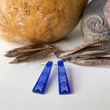 Earrings Blue, Tāniko I